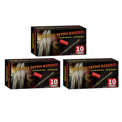 🌈Heißer Verkauf 50 % Rabatt🎨10-teiliges Set temporäre Tattoo-Marker