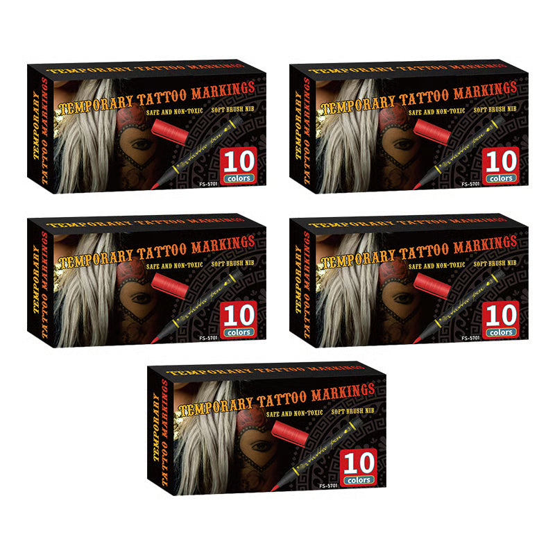 🌈Heißer Verkauf 50 % Rabatt🎨10-teiliges Set temporäre Tattoo-Marker