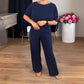 🔥Solange der Vorrat reicht 40 % Rabatt!🎉Elegantes 3-teiliges Set: Langer Cardigan, Oberteil und Hose