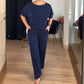 🔥Solange der Vorrat reicht 40 % Rabatt!🎉Elegantes 3-teiliges Set: Langer Cardigan, Oberteil und Hose