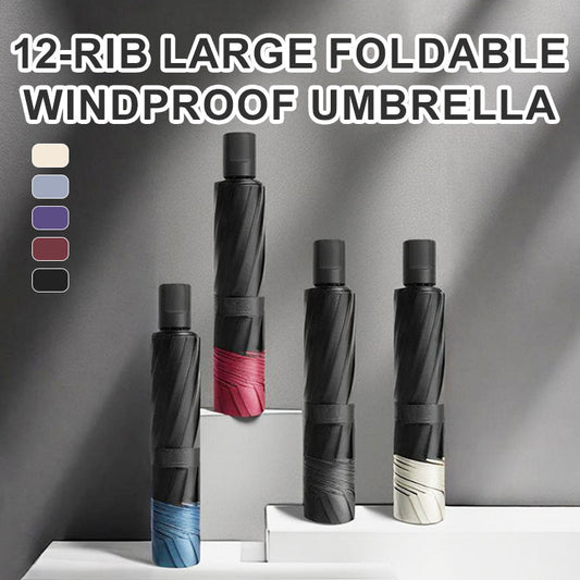 🔥Solange der Vorrat reicht 40 % Rabatt!🎉Großer faltbarer Regenschirm mit 12 windfesten Speiche