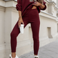 🔥Solange der Vorrat reicht 40 % Rabatt!🎉 Damen Freizeit-Zweiteiler: Sweatshirt mit Buchstaben-Print & Hose