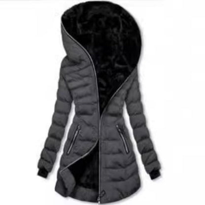 ❄️ LETZTER TAG IM ANGEBOT - 50% RABATT 💖 Damen Kapuzen-Mantel mit Plüschfutter