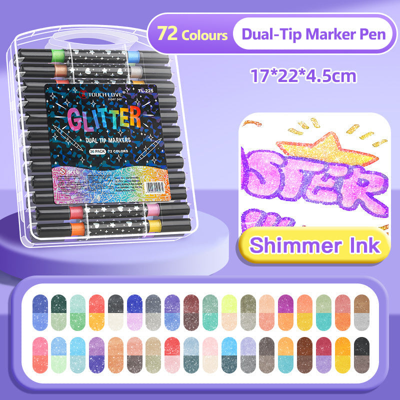 🔥Weihnachtsangebot  50% RABATT🎨✨Zweiseitiger Glitzer-Marker✨