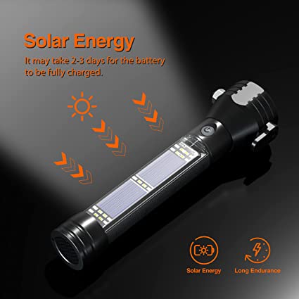 🔥Solange der Vorrat reicht 40 % Rabatt!🎉10 in 1 solarbetriebene, taktische und multifunktionale Taschenlampe