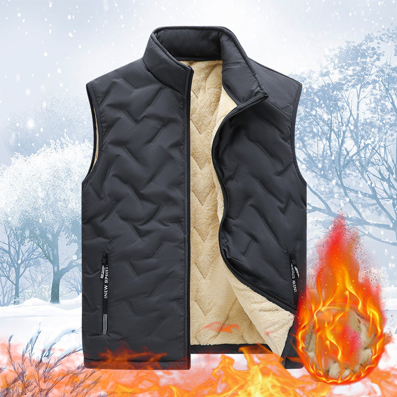 ✨️❄️Warme, lässige, ärmellose Steppweste für den Winter mit Fleecefutter