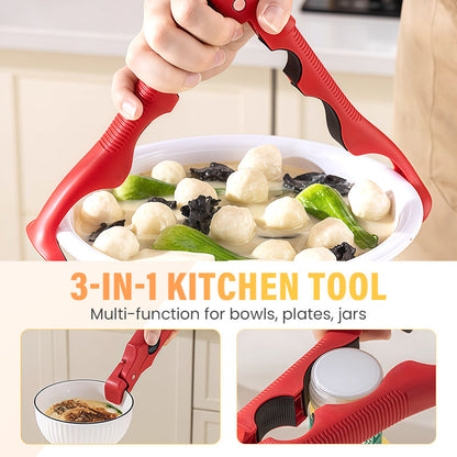 🍽️ 50% RABATT HEISSER VERKAUF! ✨ 3-in-1 Silikon-Schüssel- und Tellerklemme - Spülmaschinenfest & Hitze-beständig bis 230°C für Sicheren Transport von Mahlzeiten 🍱🔒