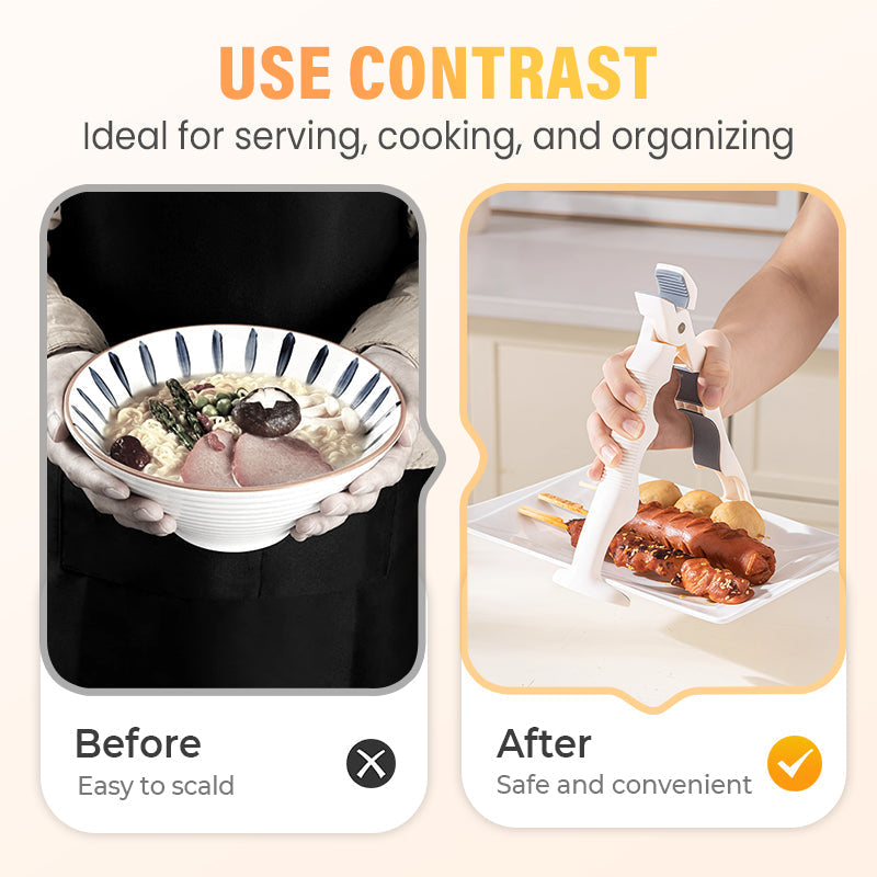 🍽️ 50% RABATT HEISSER VERKAUF! ✨ 3-in-1 Silikon-Schüssel- und Tellerklemme - Spülmaschinenfest & Hitze-beständig bis 230°C für Sicheren Transport von Mahlzeiten 🍱🔒