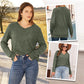 🔥Solange der Vorrat reicht 40 % Rabatt!🎉Damen-Pullover mit V-Ausschnitt und langen Ärmeln in Uni-Farbe
