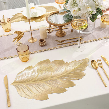 🔥Solange der Vorrat reicht 40 % Rabatt!🎉 Hitzebeständige 3D-Tischset mit Blattgold