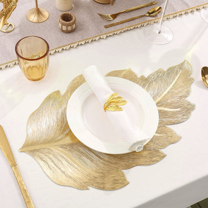 🔥Solange der Vorrat reicht 40 % Rabatt!🎉 Hitzebeständige 3D-Tischset mit Blattgold