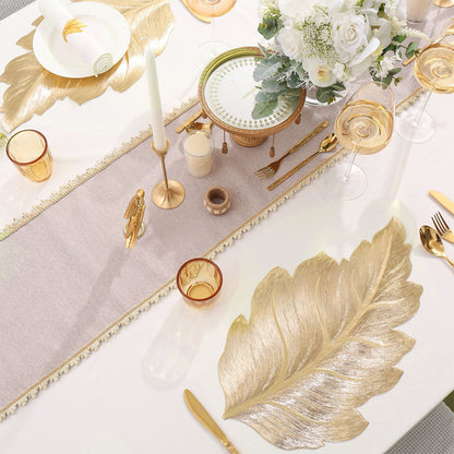 🔥Solange der Vorrat reicht 40 % Rabatt!🎉 Hitzebeständige 3D-Tischset mit Blattgold
