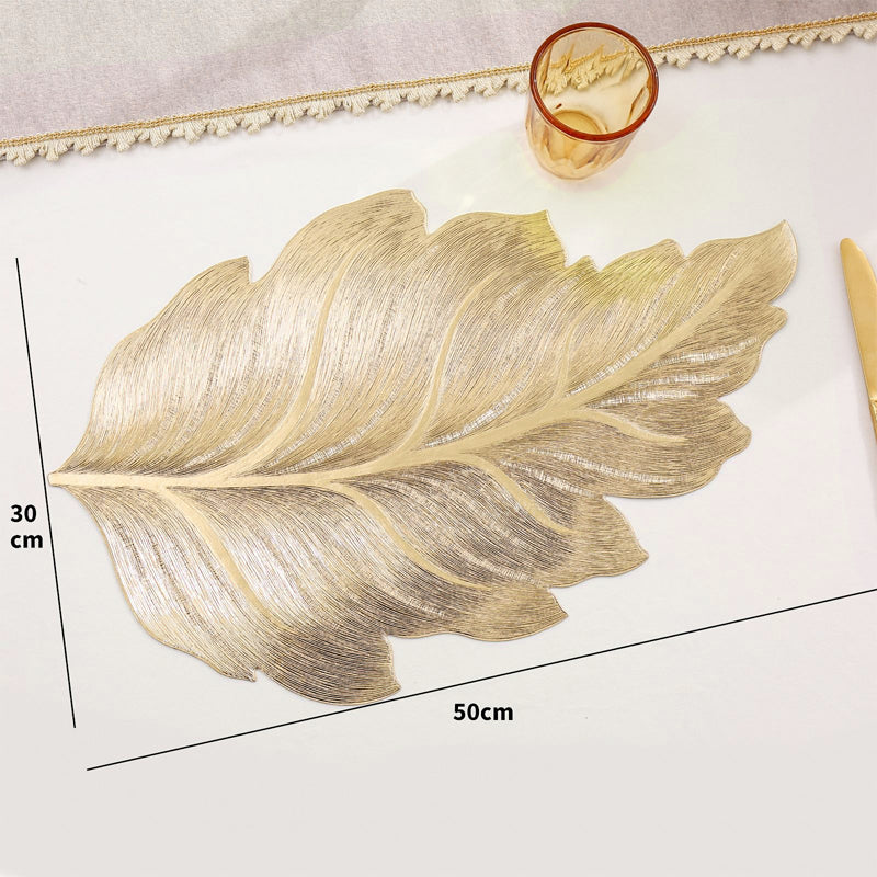 🔥Solange der Vorrat reicht 40 % Rabatt!🎉 Hitzebeständige 3D-Tischset mit Blattgold