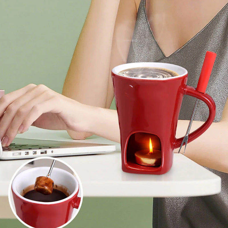 🔥Solange der Vorrat reicht 40 % Rabatt!🎉Keramik-Schokoladenfondue-Becher