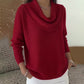 🔥Solange der Vorrat reicht 40 % Rabatt!🎉Eleganter, gemütlicher Damenpullover mit Wasserfallkragen
