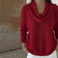 🔥Solange der Vorrat reicht 40 % Rabatt!🎉Eleganter, gemütlicher Damenpullover mit Wasserfallkragen