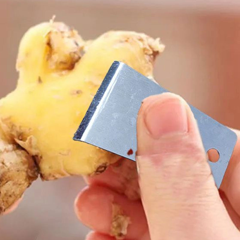 🔥 2 KAUFEN, 1 GRATIS! ✨ Scharfer und tragbarer Ingwerschäler – ergonomisches Sicherheitsdesign für müheloses Schälen von Ingwer, Knoblauch und Gemüse 🧄🥕