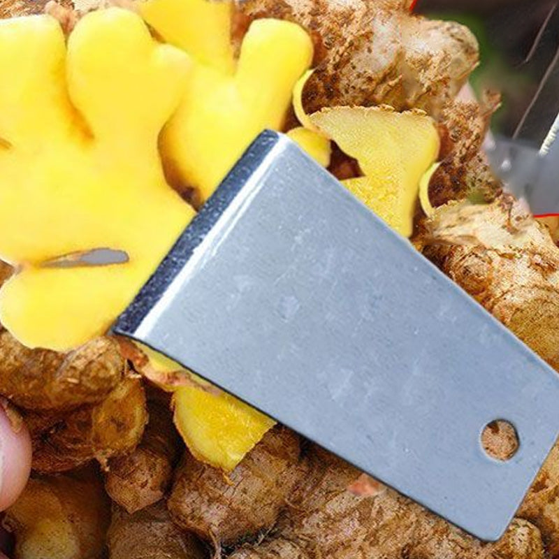 🔥 2 KAUFEN, 1 GRATIS! ✨ Scharfer und tragbarer Ingwerschäler – ergonomisches Sicherheitsdesign für müheloses Schälen von Ingwer, Knoblauch und Gemüse 🧄🥕