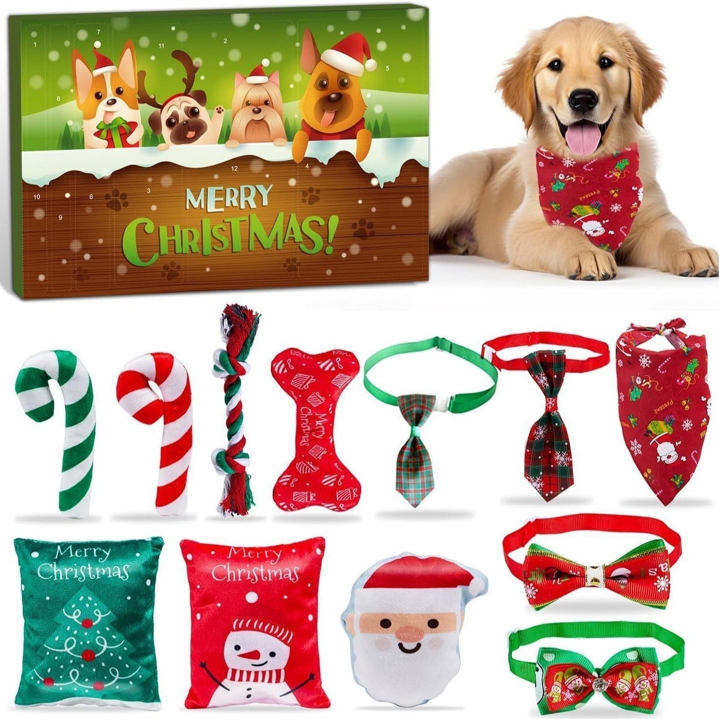 🎄🎁2025 Weihnachts-Countdown-Adventskalender mit Spielzeug für Katzen und Hunde🐾🥳