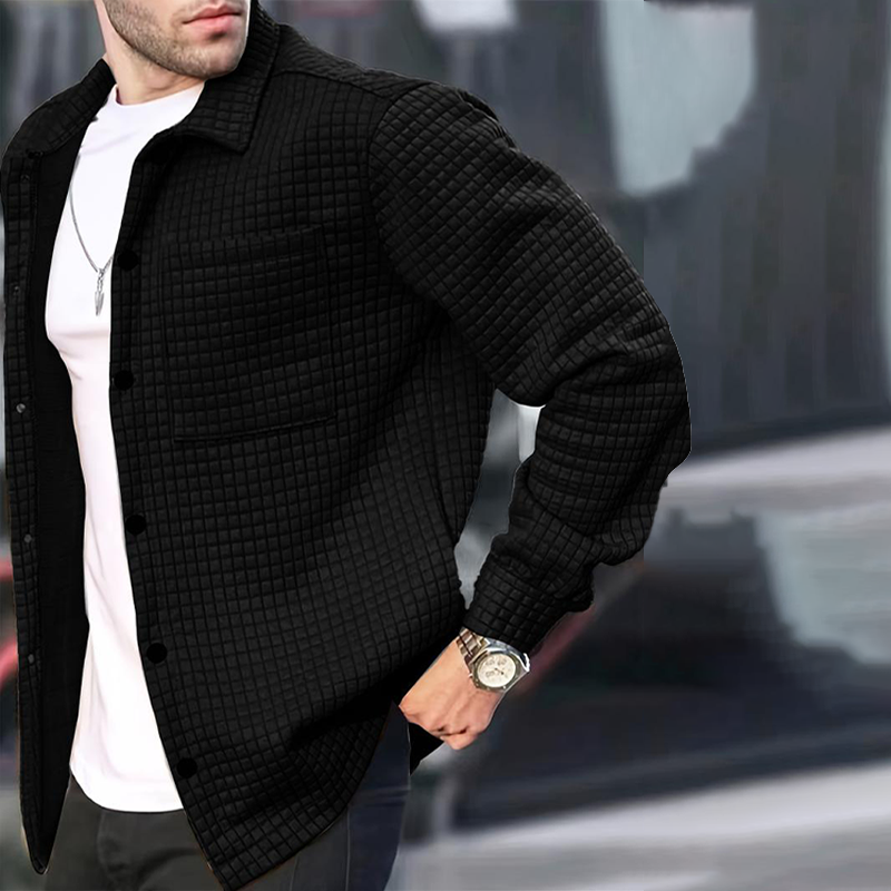 Herren Freizeitmode Einfarbige Jacke -👍Klassischer Stil, Komfort für jeden Tag!👔