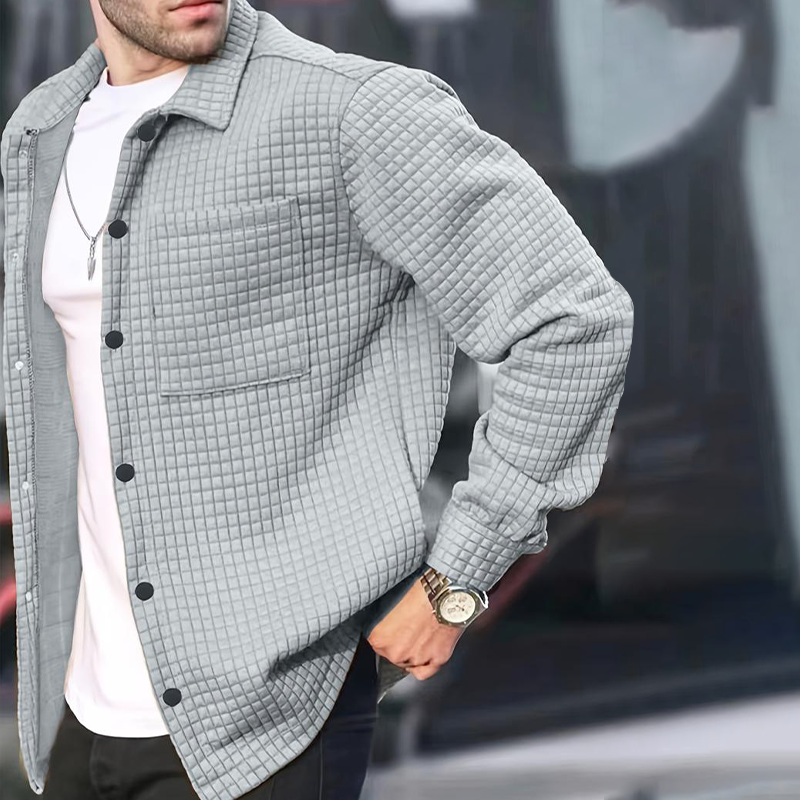 Herren Freizeitmode Einfarbige Jacke -👍Klassischer Stil, Komfort für jeden Tag!👔