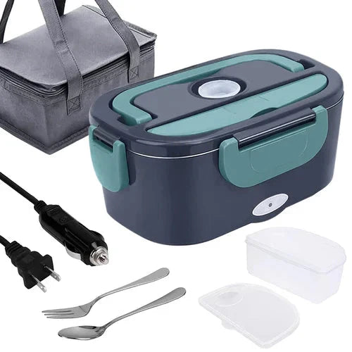 ✨🍴Mobile elektrische Brotdose – Für Auto & Haushalt, Steckdosenbetrieb, Edelstahl-Innenbehälter 🔌🍱