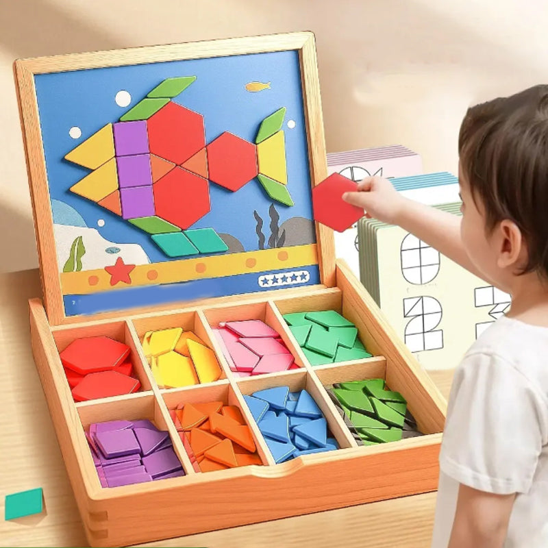 🔥Solange der Vorrat reicht 40 % Rabatt!🎉Magnetisches Puzzlespiel aus Holz mit Motiven