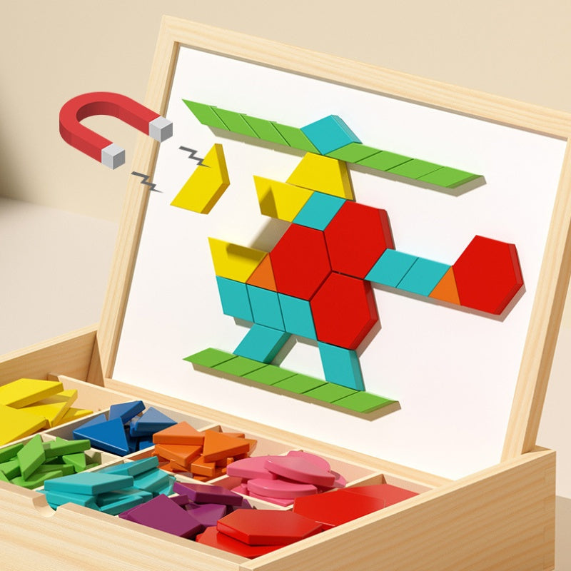 🧩 50% RABATT! 🎄 Magnetisches Holz-Puzzle – Spielerisch & lehrreich – Perfektes Weihnachtsgeschenk ✨