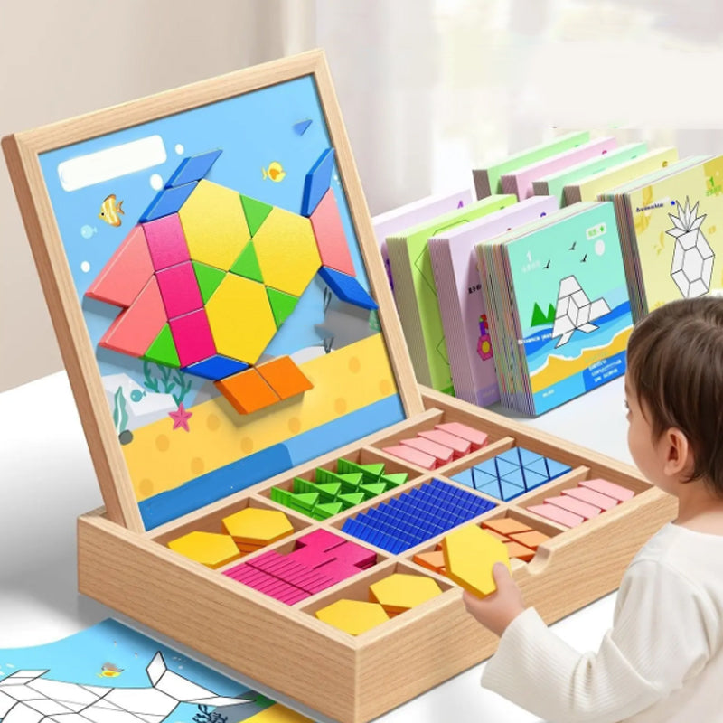 🔥Solange der Vorrat reicht 40 % Rabatt!🎉Magnetisches Puzzlespiel aus Holz mit Motiven