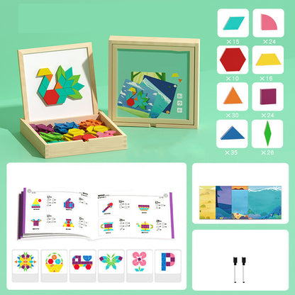 🔥Solange der Vorrat reicht 40 % Rabatt!🎉Magnetisches Puzzlespiel aus Holz mit Motiven