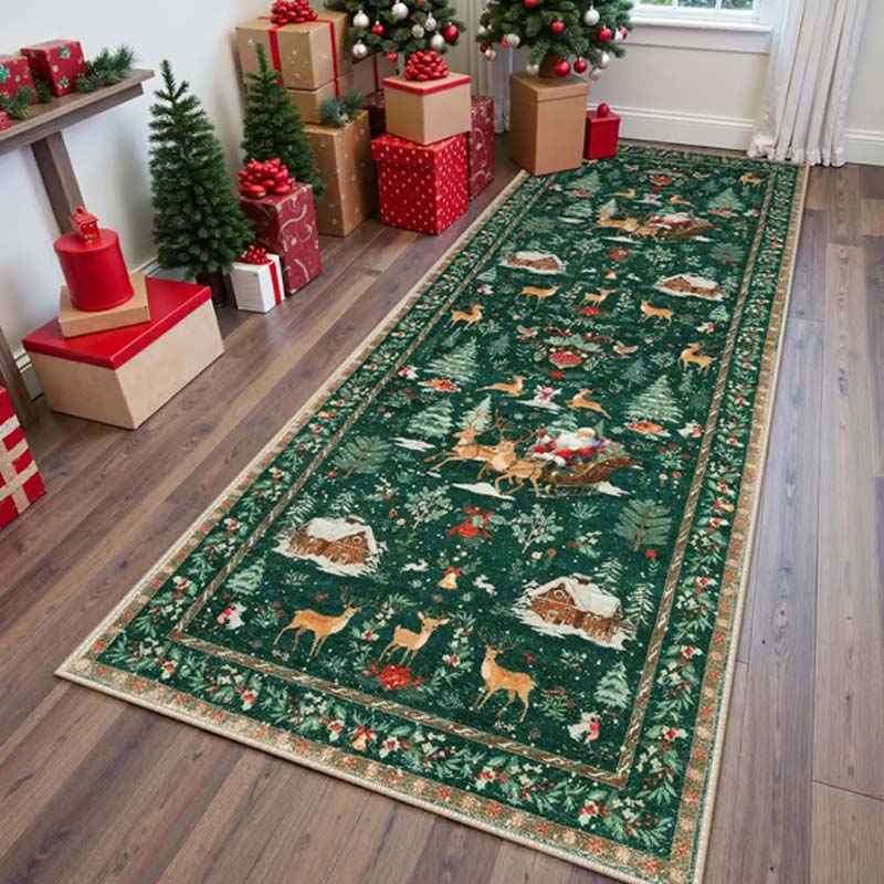 🎄🎁Weiche rutschfeste Weihnachtsdeko Teppich für Zuhause✨