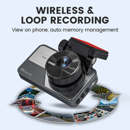 📢📢 60 % Rabatt!!! ✨ 4K Ultra HD Dashcam mit Nachtsicht – WLAN und Loop-Aufnahme für kontinuierliche Überwachung 🚗🌙