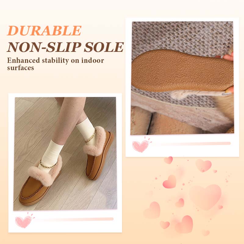 🔥Solange der Vorrat reicht 40 % Rabatt!🎉Flauschige Hausschuhe mit geschlossener Ferse für Damen
