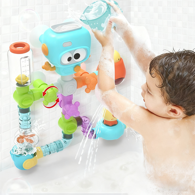 🔥Solange der Vorrat reicht 40 % Rabatt!🎉Wasserwerk-Rohr-Badespielzeugset für Kinder