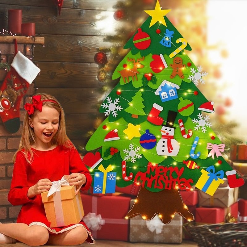 🎄Weihnachtsaktion - 49 % Rabatt🎁DIY-Filz-Weihnachtsbaum-Set