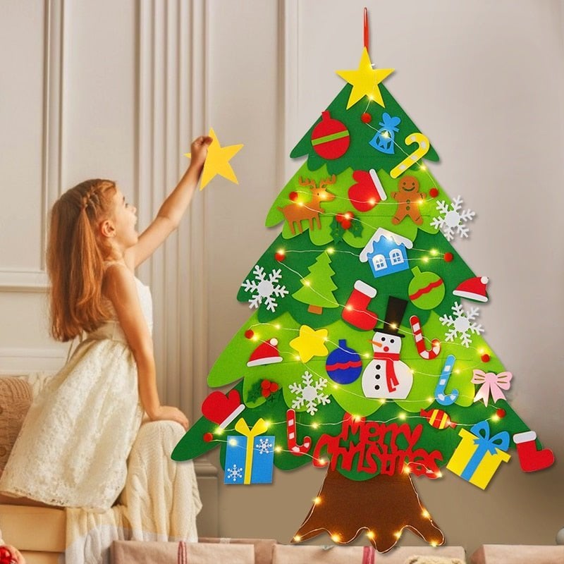 🎄Weihnachtsaktion - 49 % Rabatt🎁DIY-Filz-Weihnachtsbaum-Set