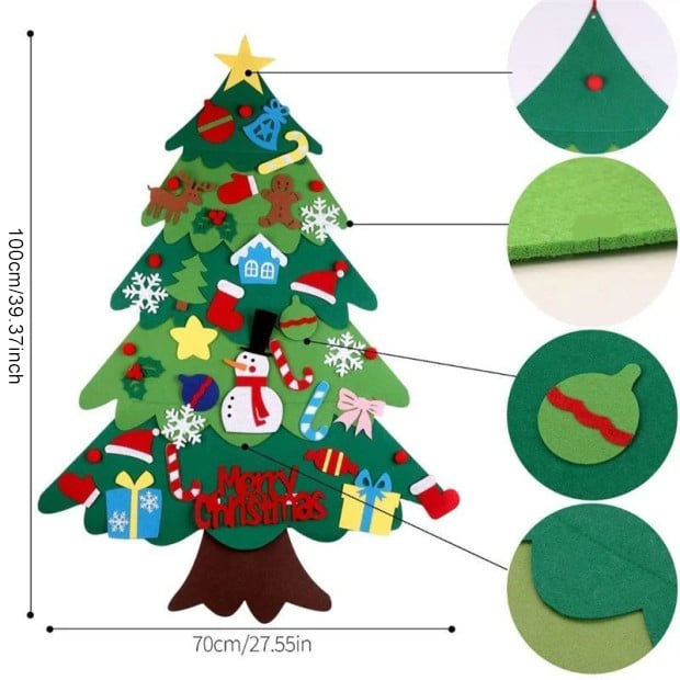 🎄Weihnachtsaktion - 49 % Rabatt🎁DIY-Filz-Weihnachtsbaum-Set