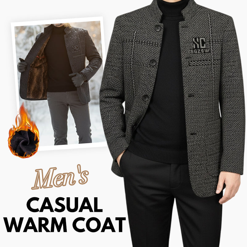 🔥Solange der Vorrat reicht 40 % Rabatt!🎉Lässiger warmer Herren-Kurzmantel