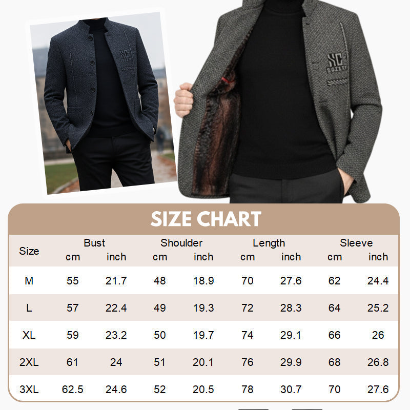 🔥Solange der Vorrat reicht 40 % Rabatt!🎉Lässiger warmer Herren-Kurzmantel