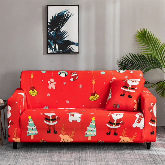 🔥Solange der Vorrat reicht 40 % Rabatt!🎉Vollumfassender Universal-Stretch Sofabezug in weihnachtlichem Design