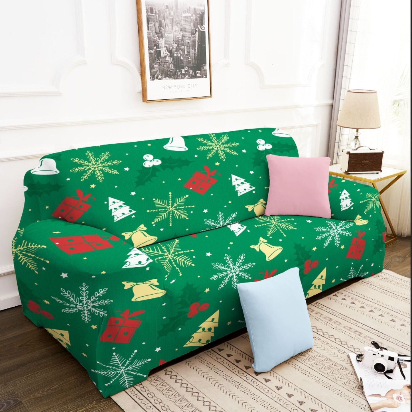 🔥Solange der Vorrat reicht 40 % Rabatt!🎉Vollumfassender Universal-Stretch Sofabezug in weihnachtlichem Design