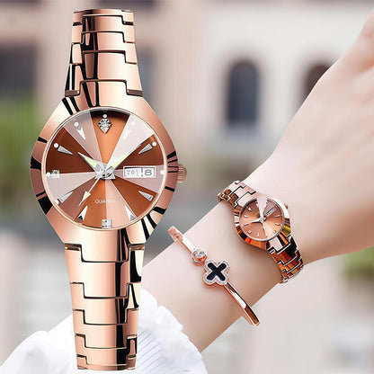 ⌚ 50% RABATT! ✨ Elegante Wasserdichte Damenuhr - Kristallglas & Zifferblatt mit Diamantakzenten für luxuriöse Anlässe 💎🌟