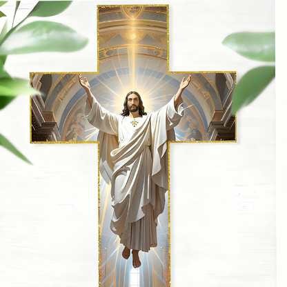 Retro-Wandkreuz mit Jesus Christus