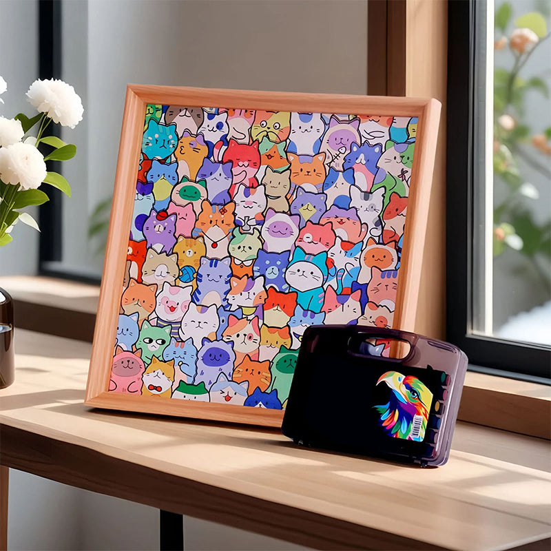 ✨ DIY-Holzrahmen für Katzenpuzzles – Bemalen, gestalten und präsentieren Sie Ihre Lieblingsfotos!
