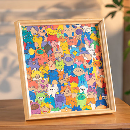 ✨ DIY-Holzrahmen für Katzenpuzzles – Bemalen, gestalten und präsentieren Sie Ihre Lieblingsfotos!