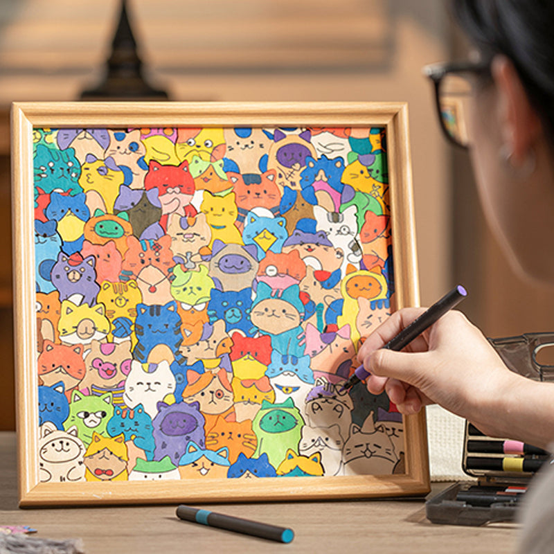 ✨ DIY-Holzrahmen für Katzenpuzzles – Bemalen, gestalten und präsentieren Sie Ihre Lieblingsfotos!