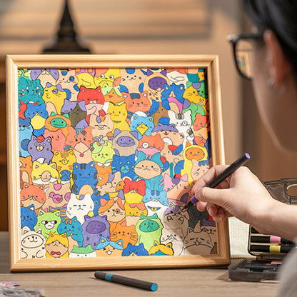 ✨ DIY-Holzrahmen für Katzenpuzzles – Bemalen, gestalten und präsentieren Sie Ihre Lieblingsfotos!