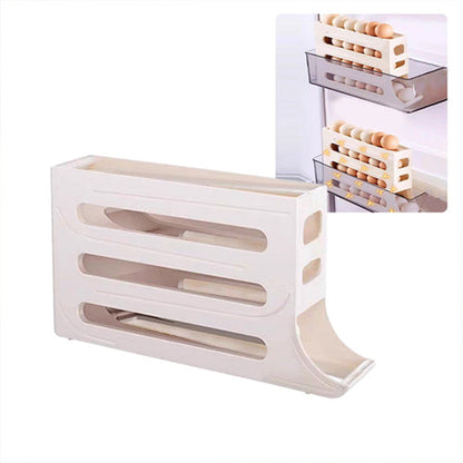🔥HOT SALE🔥Multifunktionale 4-Schicht-Schiebe-Ei-Aufbewahrungsbox mit gekipptem Design