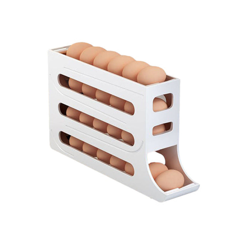 🔥HOT SALE🔥Multifunktionale 4-Schicht-Schiebe-Ei-Aufbewahrungsbox mit gekipptem Design