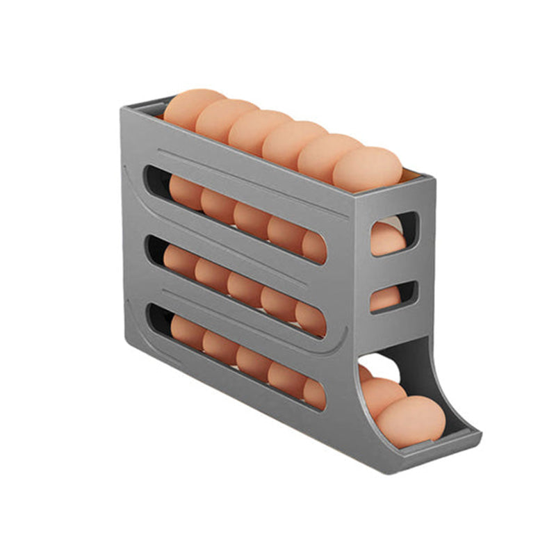 🔥HOT SALE🔥Multifunktionale 4-Schicht-Schiebe-Ei-Aufbewahrungsbox mit gekipptem Design